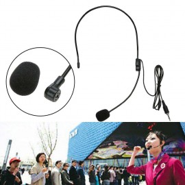 Mini Portable Lightweight Headset 3.5mm Thread Jack Condenser Microphone