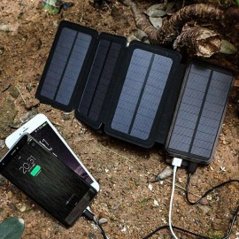8000mAh Folding Solar Panel Waterproof LED Light Mobile Power Charger1