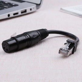 XLR 3 Pin Female to RJ45 Male Network Connector Adapter Converter Cable