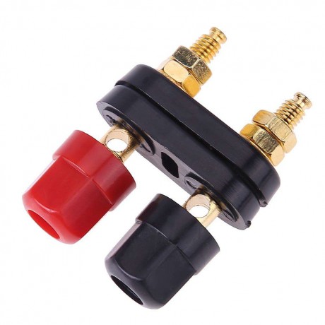 1pc Amplifier Speaker Banana Plug w Couple Terminals Red Black Connector