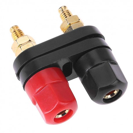 1pc Amplifier Speaker Banana Plug w Couple Terminals Red Black Connector