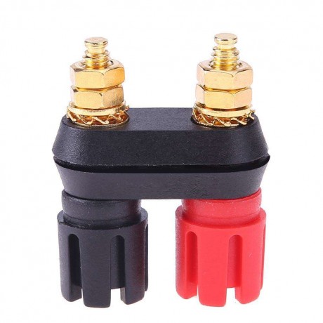 1pc Amplifier Speaker Banana Plug w Red Black Couple Terminals Connector