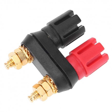 1pc Amplifier Speaker Banana Plug w Red Black Couple Terminals Connector