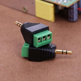 2pcs 3.5mm to Dual Channel Terminal Audio Male Plug Connectors Adapters