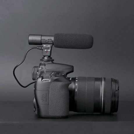 3.5mm Recording Microphone Digital Video DV Camera Studio Stereo Camcorder