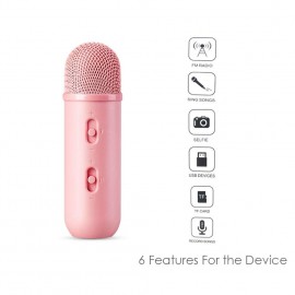 Xii Wireless B1 Condenser Karaoke Microphone Handheld Record Music Pink