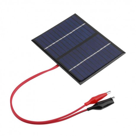 1.5W 12V Solar Cell Polysilicon Flexible DIY Solar Panel Power Bank wClip